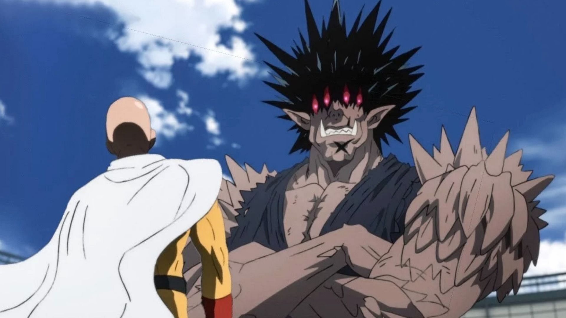 Saitama and Bakuzan (Image via Madhouse)